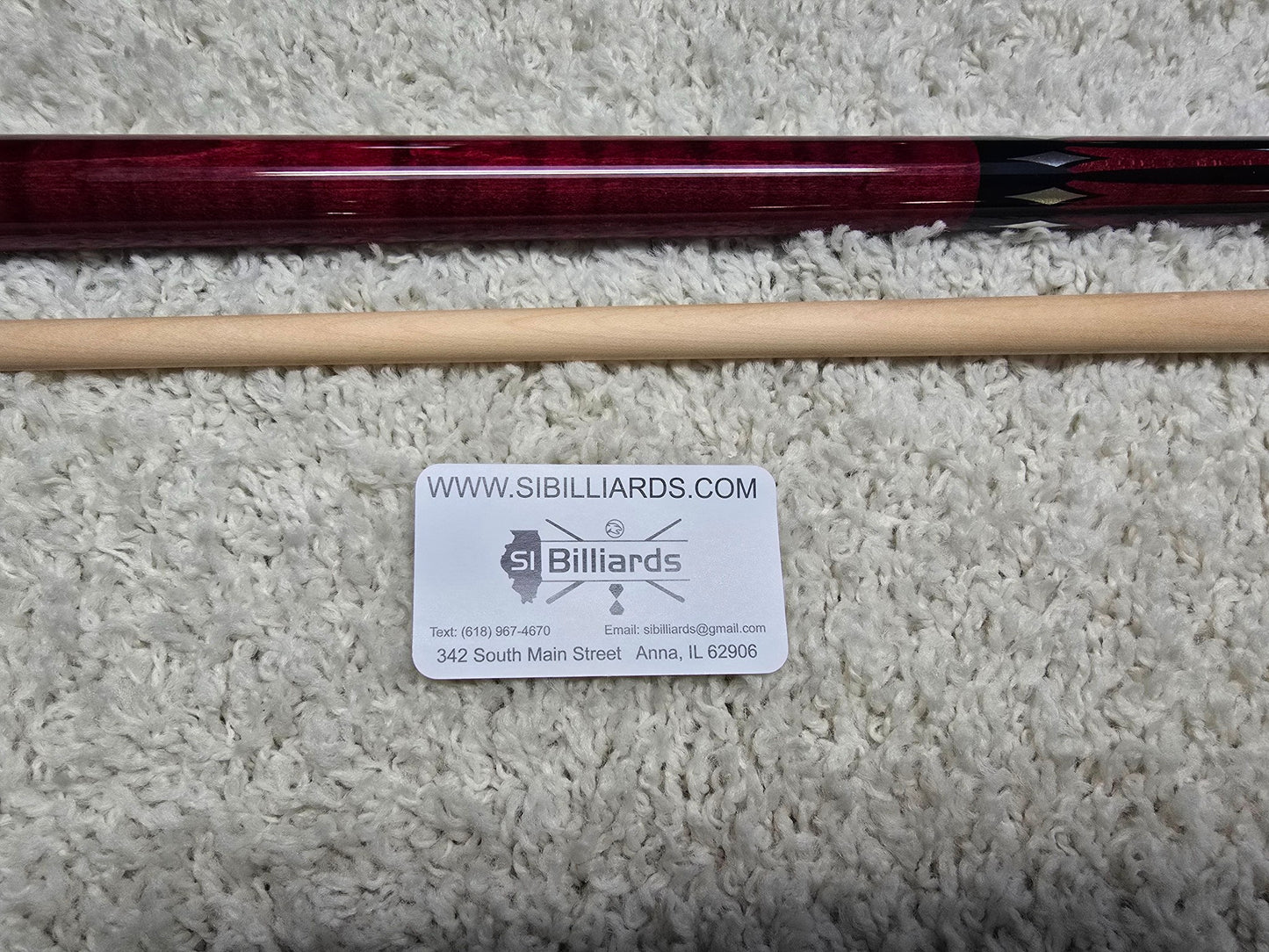 Koda KD46RD Pool Cue. Red with Black and Silver Graphic 12.5mm Shaft!