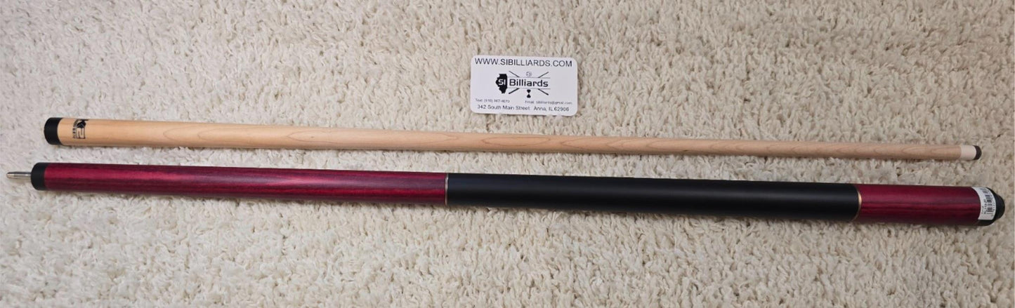 K2 Pool Cue KL119 Red Exotic Wood With Dual Copper Rings! 12.5 mm Shaft!