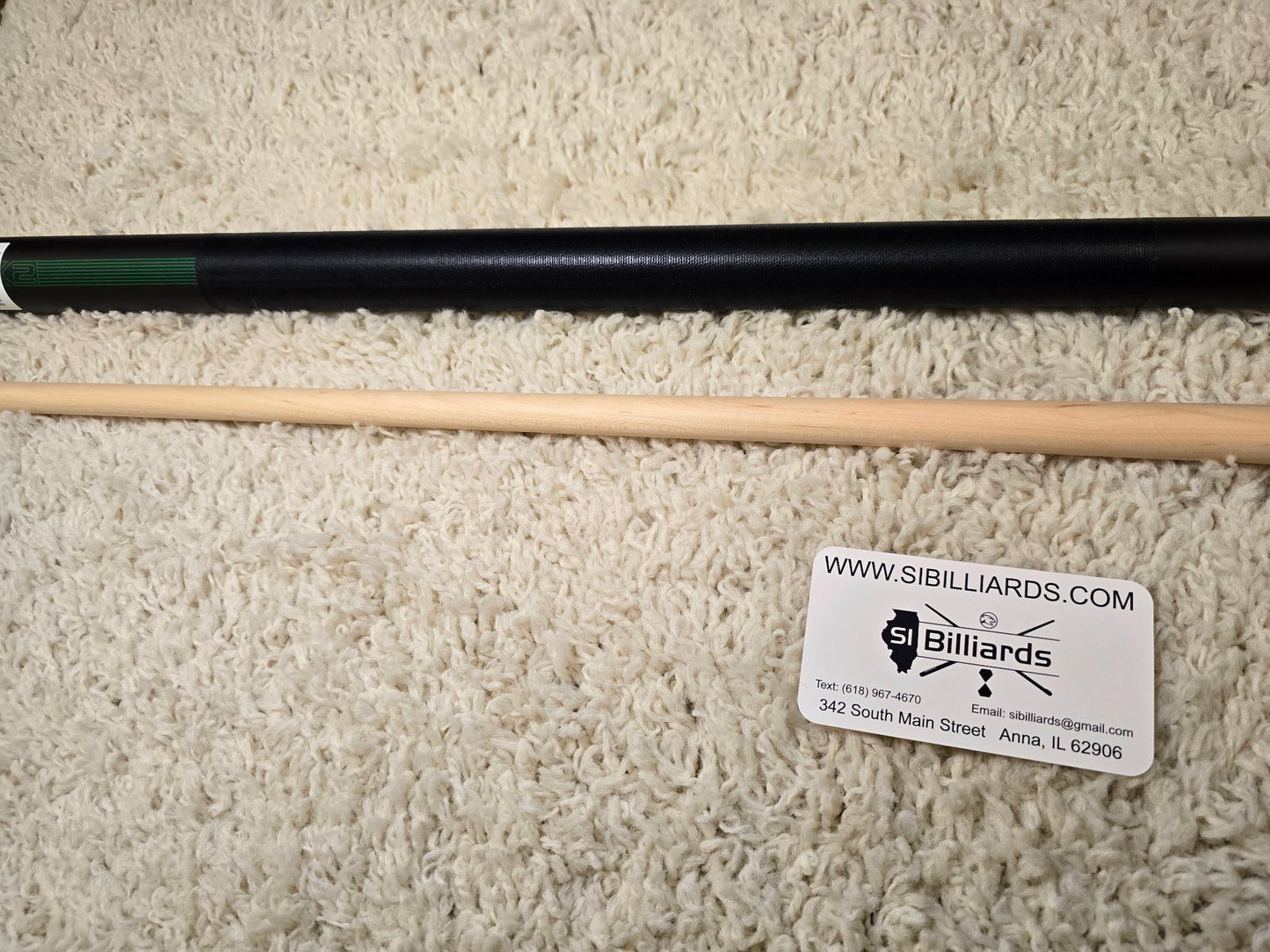 K2 Pool KLB13 Cue Matte Black With Green W/ K2 LD 12.5MM Shaft!