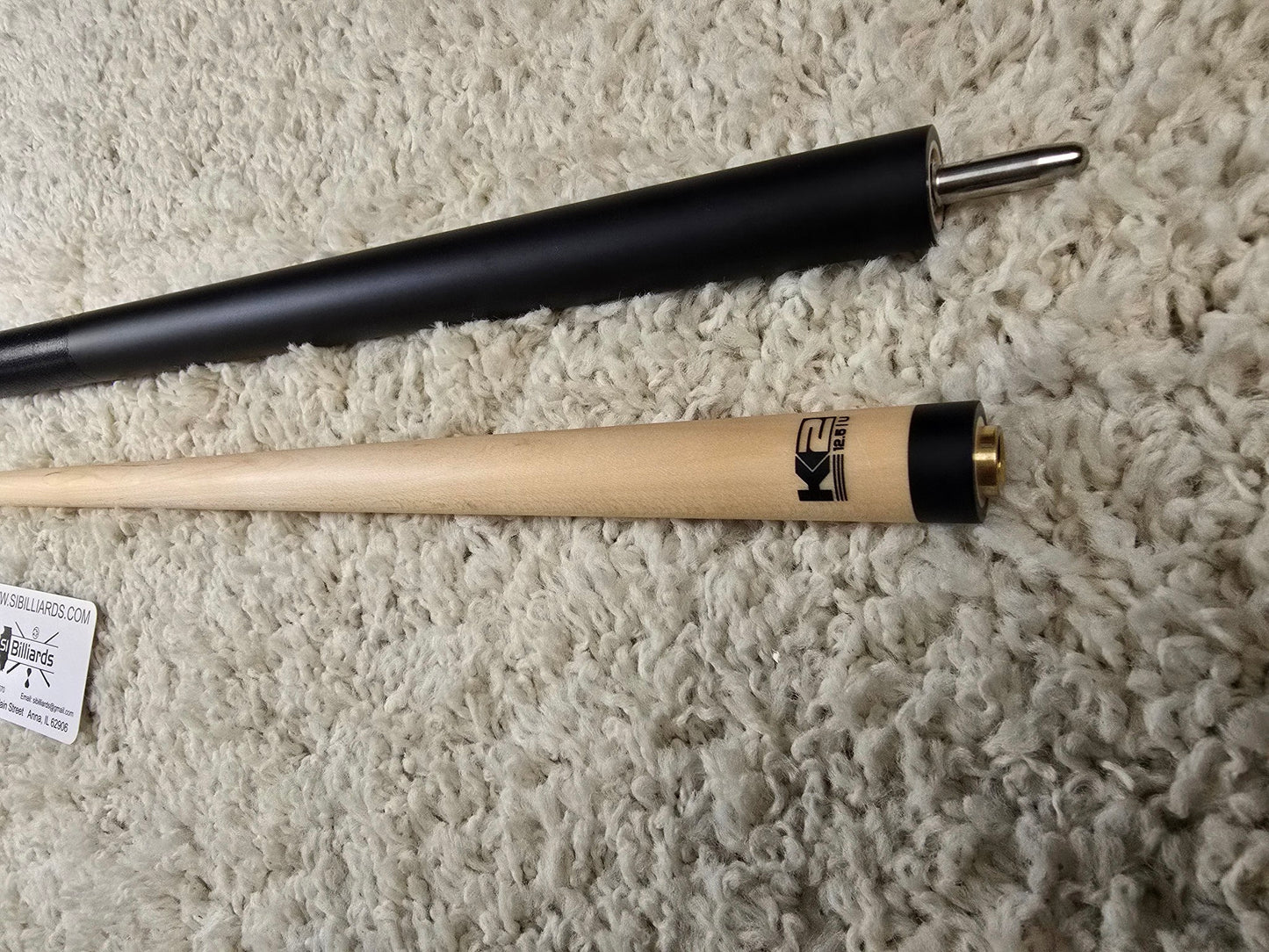 K2 Pool KLB13 Cue Matte Black With Green W/ K2 LD 12.5MM Shaft!
