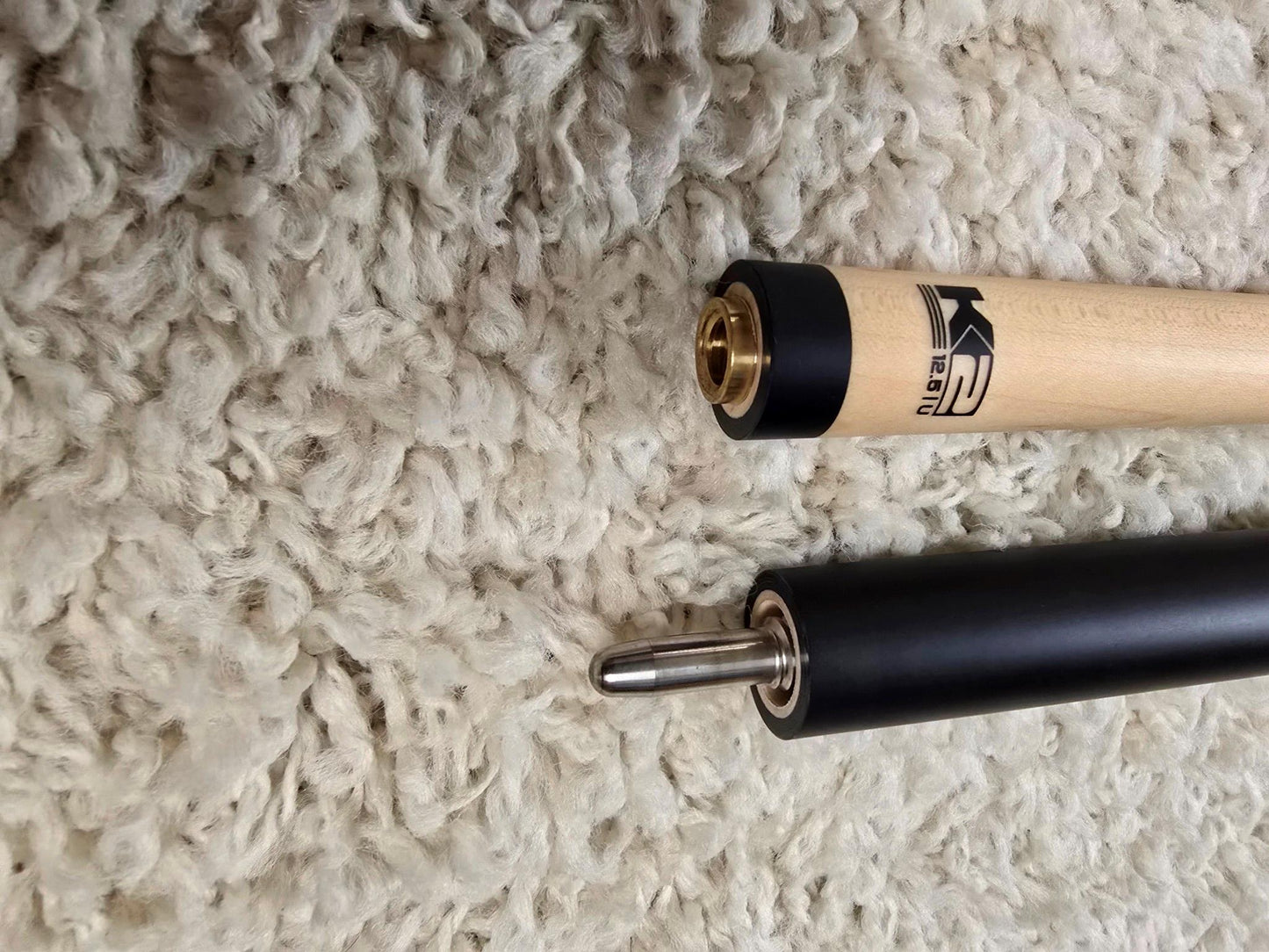 K2 Pool KLB14 Cue Matte Black With Purple W/ K2 LD 12.5MM Shaft!