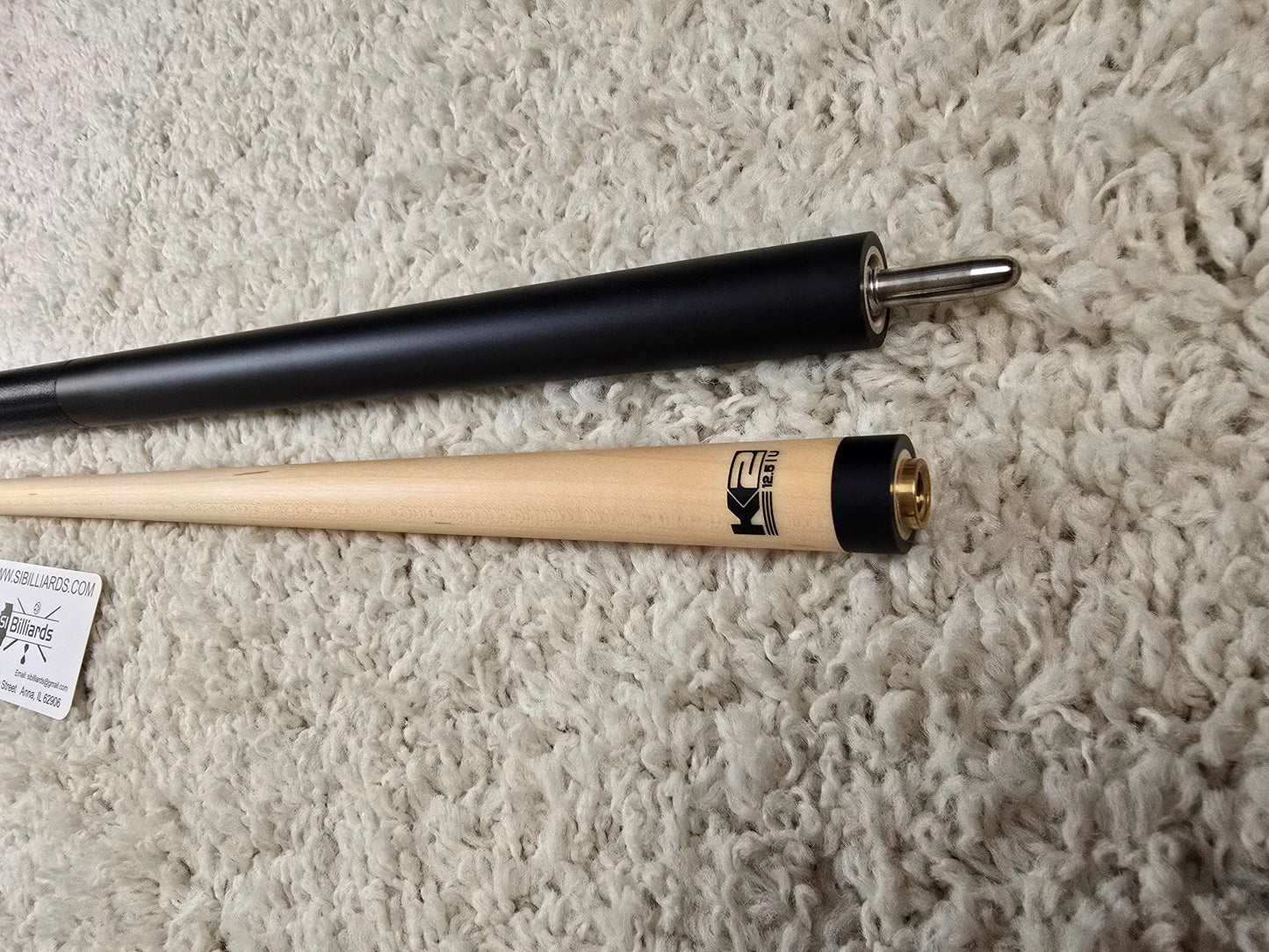 K2 Pool KLB14 Cue Matte Black With Purple W/ K2 LD 12.5MM Shaft!