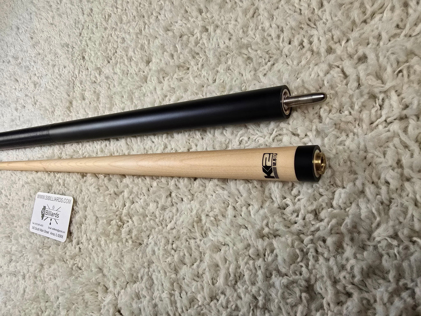 K2 Pool KLB11 Cue Matte Black With Blue W/ K2 LD 12.5MM Shaft!