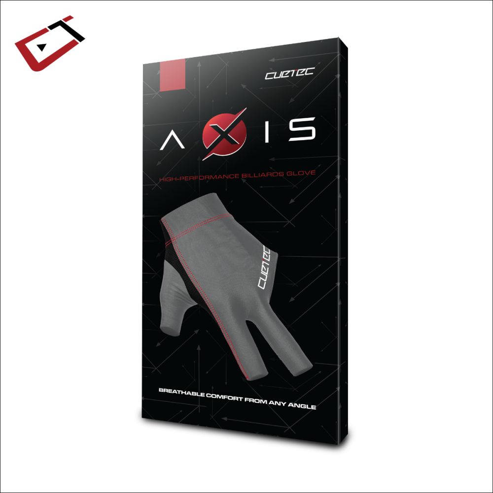 Cuetec AXIS Billiards Glove – Speed Gray, Left Hand, Medium – Brand New