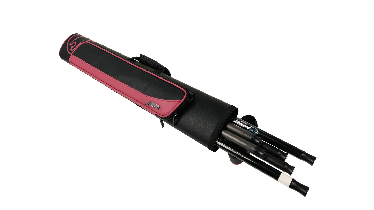 Predator Roadline Black/Pink Pool Cue Hard Case - 2 Butts x 4 Shafts New!!