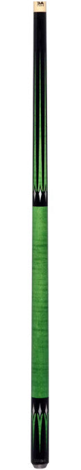 KODA KD46GN Black with Green Points Graphic No Wrap Play Cue 12.5 mm Shaft