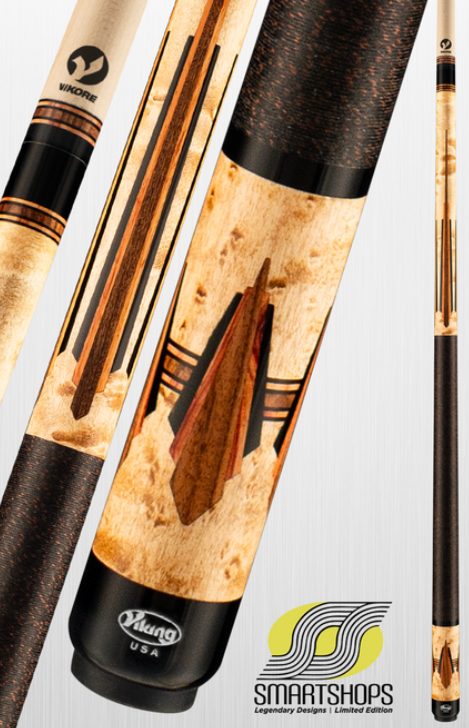 Viking 2026 January SS-0126A Smart Shops Pool Cue! Premium Birdseye Maple 7/35