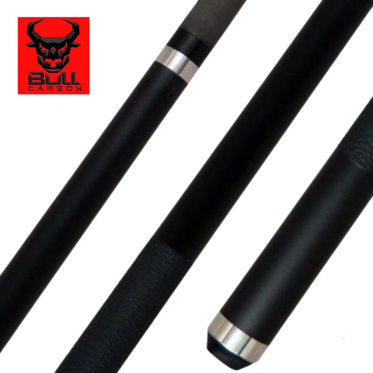 Bull Carbon LD11 Onyx Matte Cue | Leather Wrap | Carbon Fiber Shaft Pool Cue