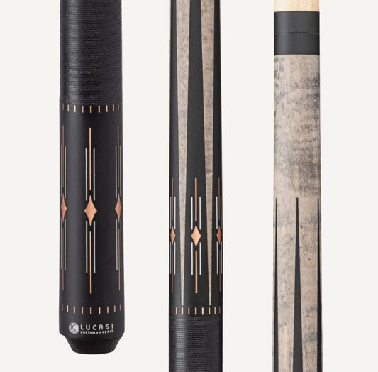 Lucasi Hybrid Matte Grey Wash/Charcoal Birdseye & White/Rose Gold 11.75mm Shaft