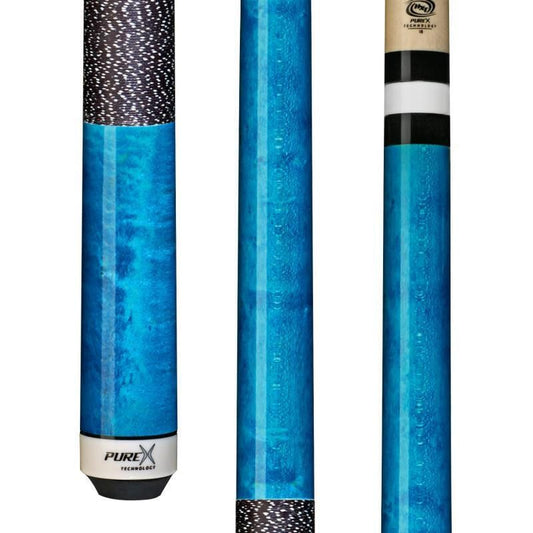 Pure X HXTC10 Pool Cue Teal Birdseye Maple 12.75mm Low Deflection Shaft