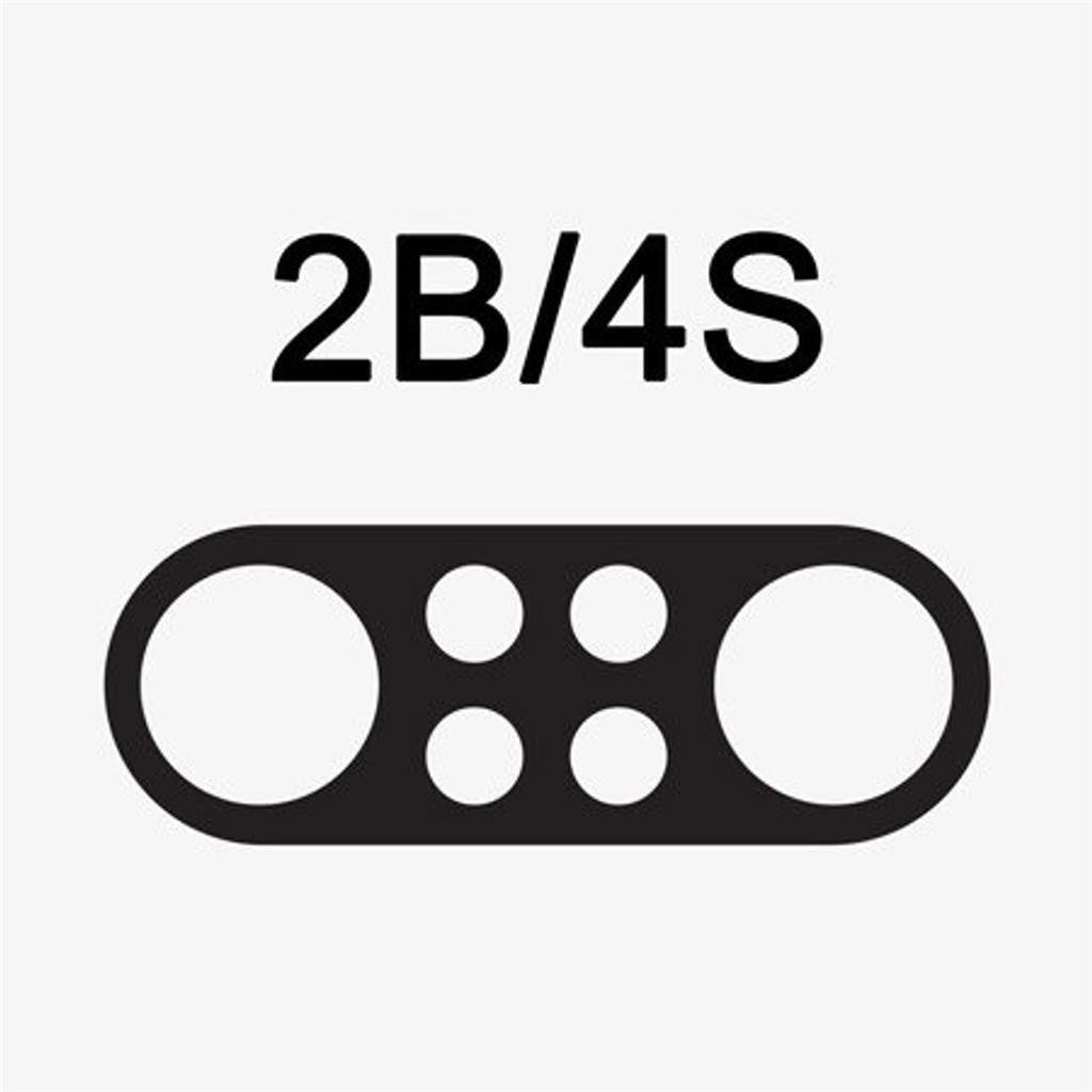Pro Series 2 Butt 4 Shaft Black Pool Cue Case by Lucasi - Hard Polyform