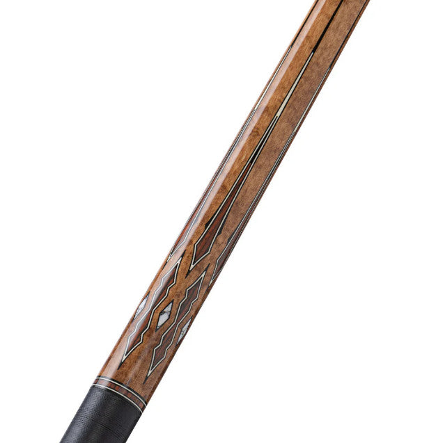 PureX Coffee Stained Maple & Cocobolo/White Points Cue with Black Linen HXTE17