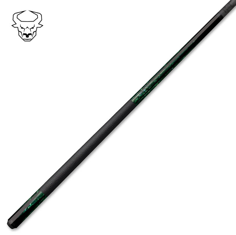 Bull Carbon BCL19 Emerald Green Abalone Pool Cue Carbon Fiber Uni-Loc Shaft