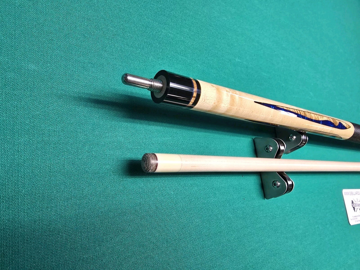 Viking Cues July SS-0726A Smart Shops Pool Cue! Zebrawood & Blue Pearl Inlays