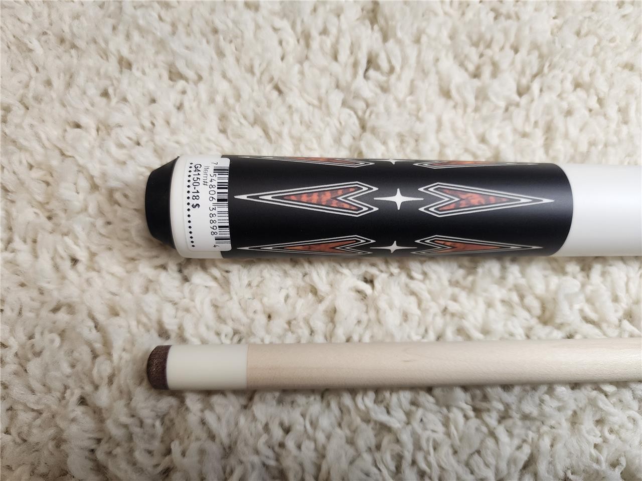 Players Matte Black & Wrapless Billiards Pool Cue Stick G4150 12.75mm