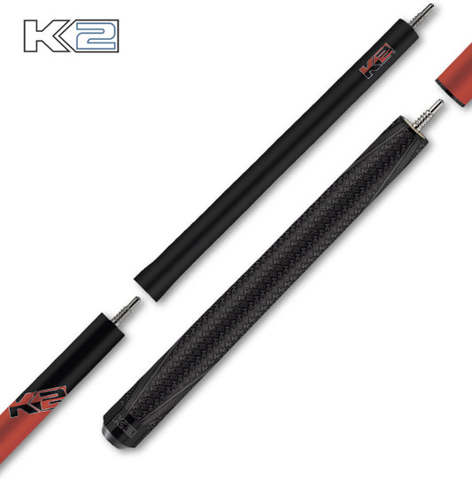 K2 6 IN 1 BREAK/JUMP CUE - Red - 13.5mm! Fast Shipping! New!!