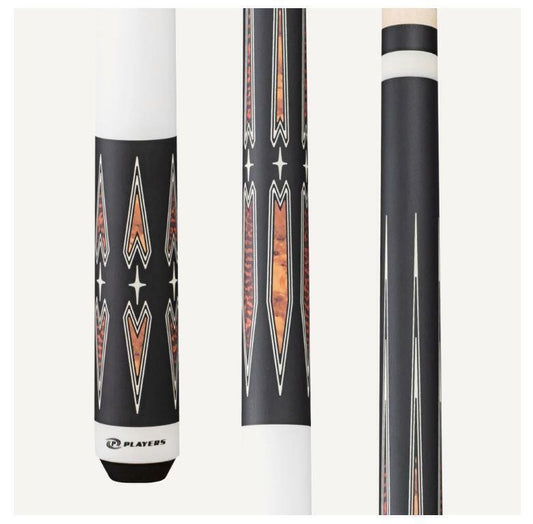 Players Matte Black & Wrapless Billiards Pool Cue Stick G4150 12.75mm