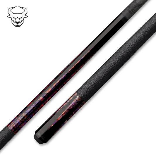 Bull Carbon BCL17 Pink Fusion Abalone Pool Cue - Carbon Fiber Shaft – Uni‑Loc
