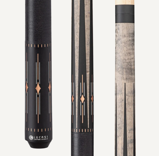 Lucasi Hybrid Matte Grey Wash/Charcoal Birdseye & White/Rose Gold 11.75mm Shaft