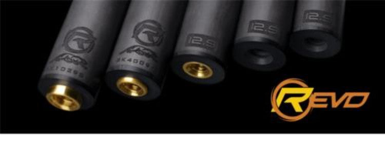 Predator Revo 12.4mm Carbon Fiber Pool Shaft with Uni-Loc Joint, Precision Play