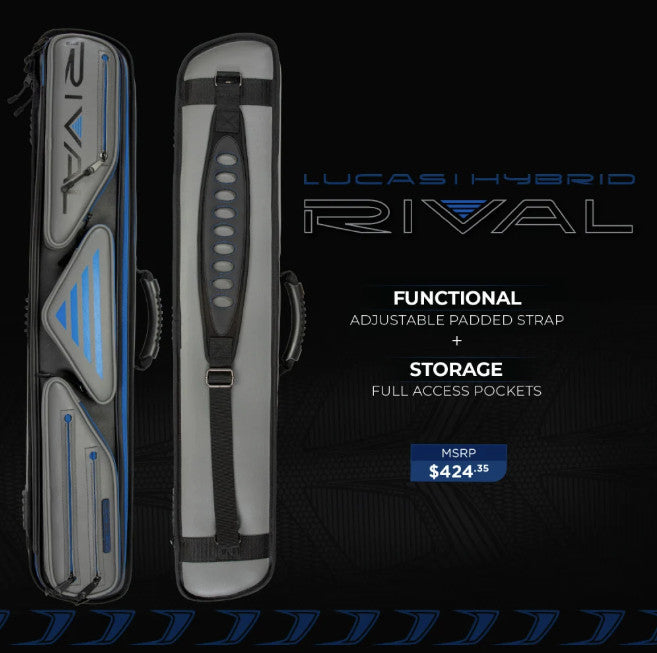 Lucasi Rival 3 Butt 4 Shaft Soft Cue Case LC348W - Free Shipping
