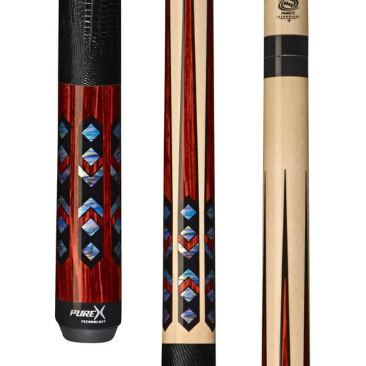 PureX HXTE8 Billiards Pool Cue Stick Birdseye Maple Cocobolo Mother Pearl
