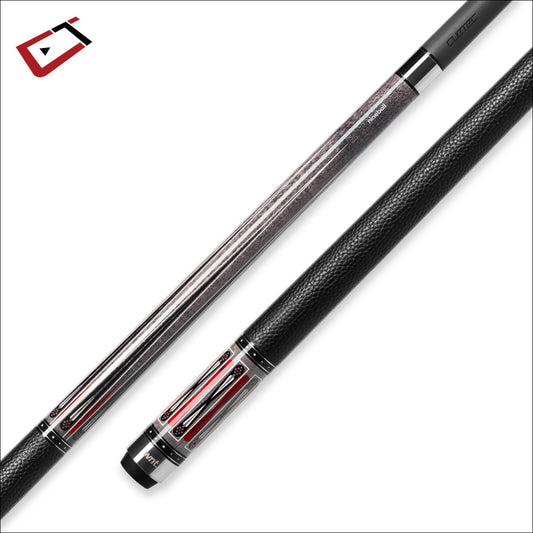 Cynergy Nineball Series Shark Gray Stain LTW 12.5mm Pool Cue 12.5mm Shaft 19oz