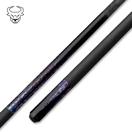 Bull Carbon BCL16 Purple Pool Cue - Carbon Fiber Shaft – Uni‑Loc - Abalone!