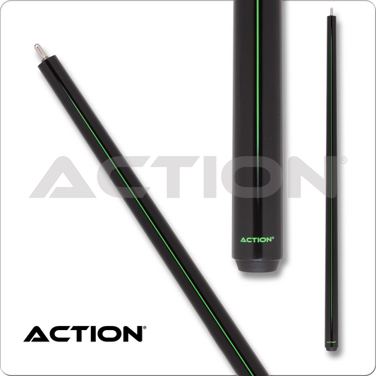 Action ABK11 Black with Neon Green Stripe Break Cue - 25oz! New! Free Shipping!