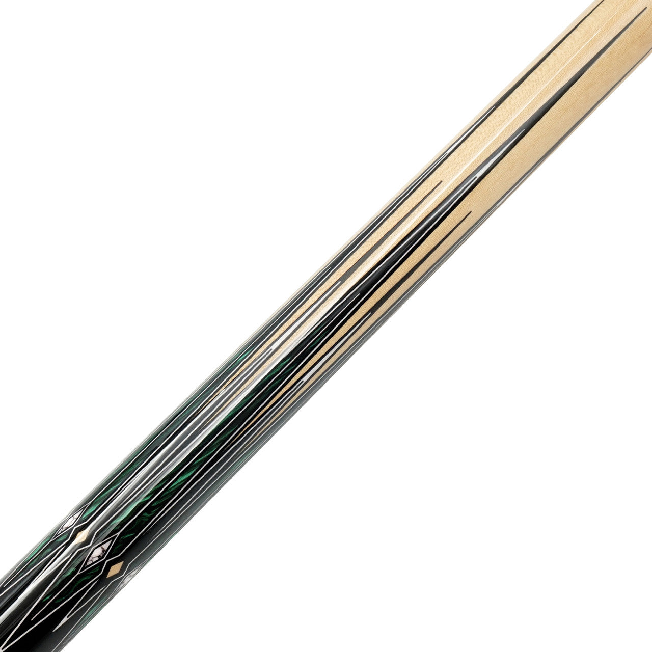 K2 Pool Cue KL80 Gloss Birdseye, Floating Green/Black W/ K2 LD 12.75MM Shaft!