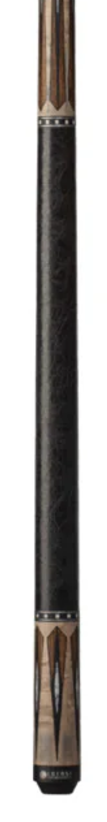 Lucasi LZC57 Custom Matte Grey Maple & Bocote/White Recon Cue with Leather Wrap