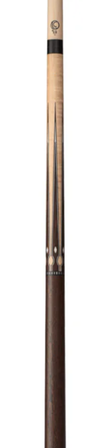 Lucasi LZC56 Matte Birdseye Maple & Black Palm/Imitation Bone Wrapless Cue