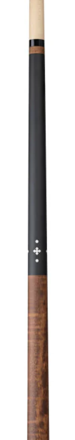 Lucasi LZC58 Custom Walnut Curly Maple & Matte Black/Imitation Bone Wrapless Cue