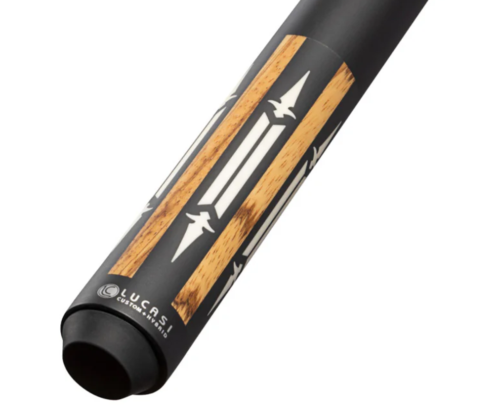 Lucasi LZC62 Custom Matte Zebrawood & Black/White Inlays Wrapless Cue