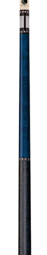 Lucasi Custom LZE7 Luminous Blue Birdseye Maple with Black/Blue Linen Wrap
