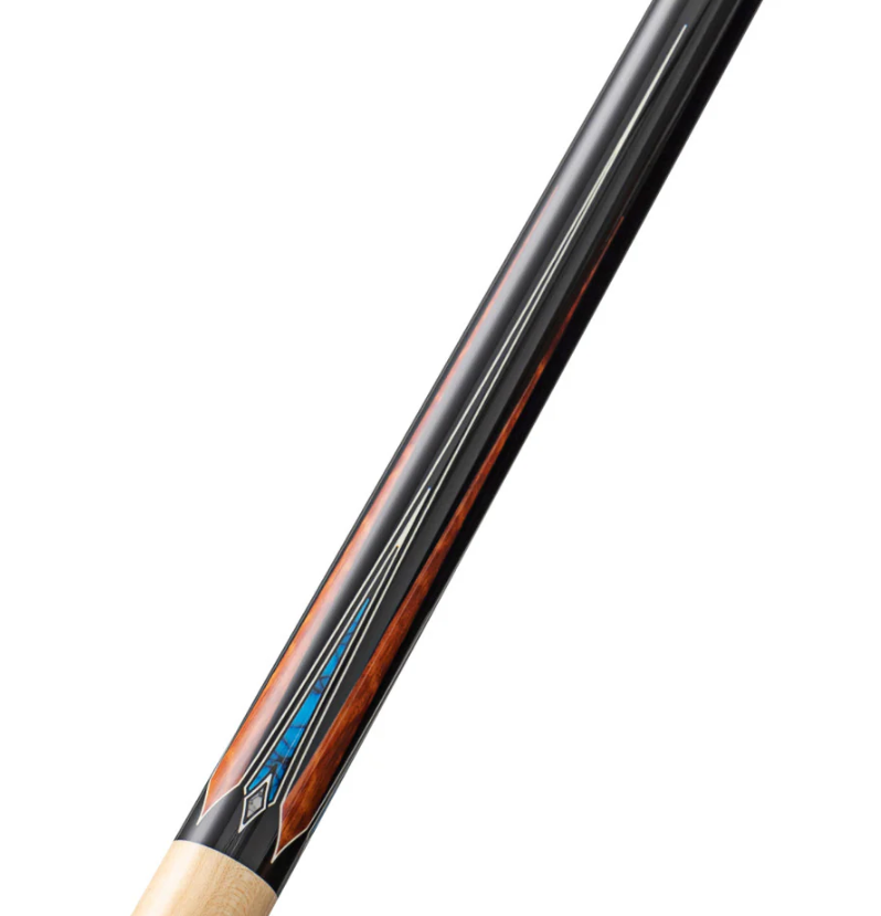 Pure X HXTE16 Midnight Black Apitong & Blue/White Recon Wrapless Cue