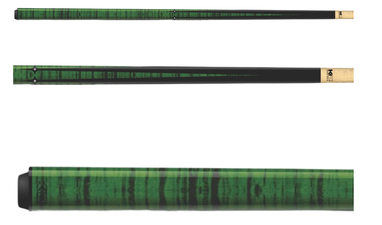 K2 Green Sneaky Pete Radial Pool Cue with 11.75mm Shaft - KLSPGN