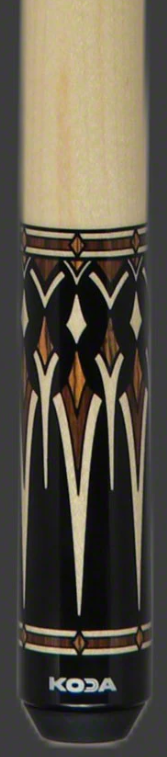 KODA Black with Cocobolo and Maple Graphic Pool Cue - KD53 19 oz 13 mm