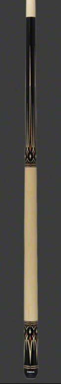 KODA Black with Cocobolo and Maple Graphic Pool Cue - KD53 19 oz 13 mm