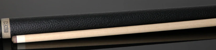 K2 KLLE1W Pool Cue – Matte Gray Maple w/ Blue Points, Leather Wrap, 11.75mm LD S