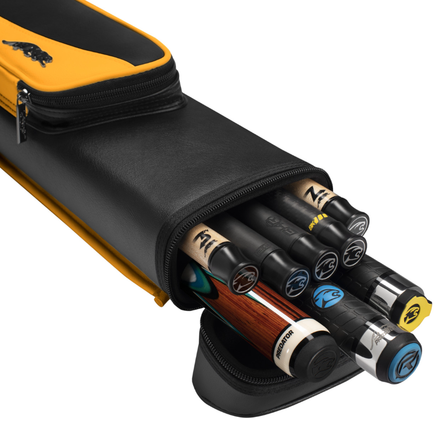 Predator Roadline Black/Yellow Hard Pool Cue Case - 3 Butts x 5 Shafts mo