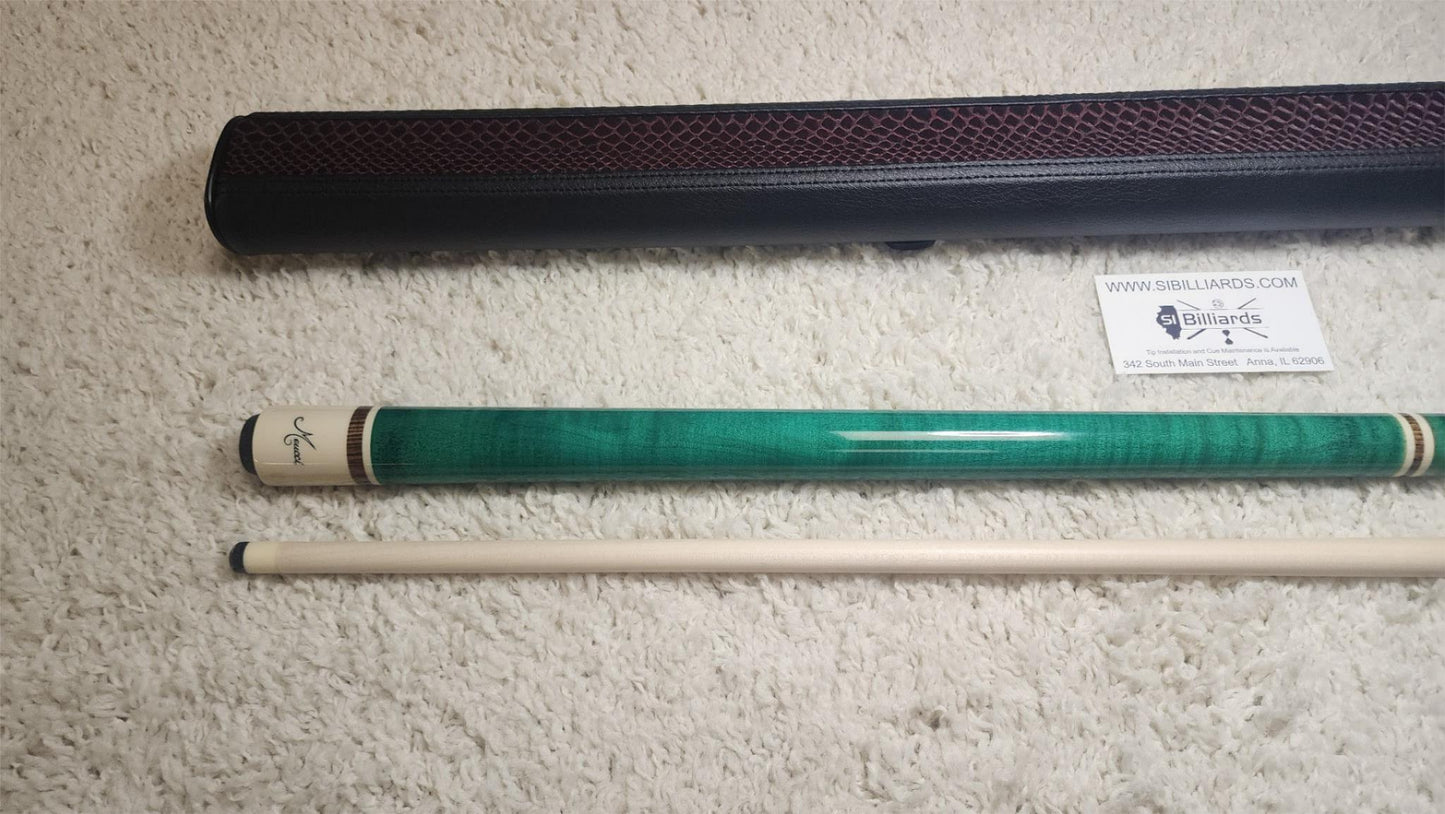 Meucci ANW-1 Green Stained Pool Cue w/ Pro Shaft & Free Hard Case!