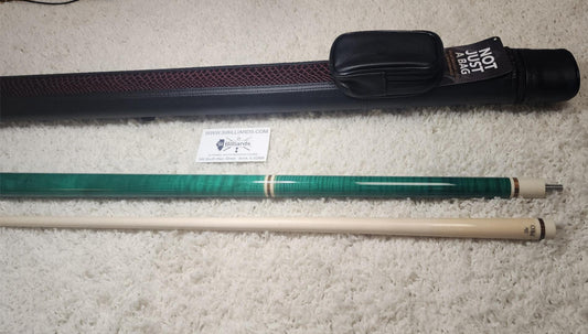 Meucci ANW-1 Green Stained Pool Cue w/ Pro Shaft & Free Hard Case!