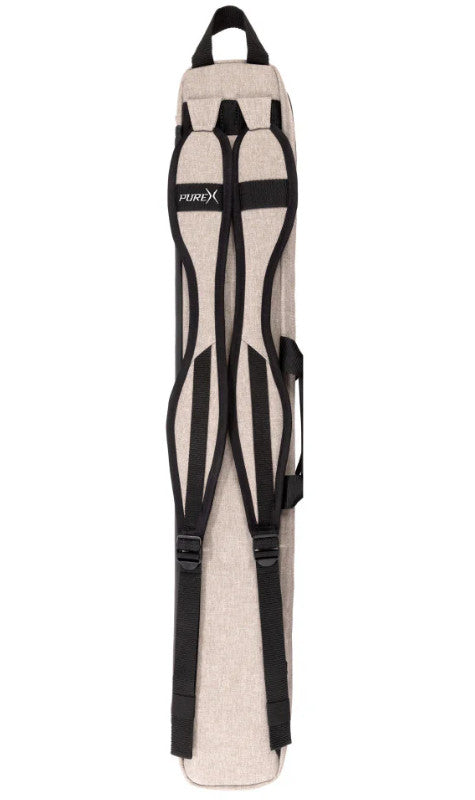PureX 2x4 Pool Cue Case Padded Soft Bag with Backpack Straps Gray Free Shipping