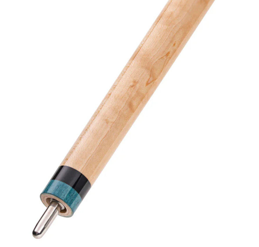 Lucasi LZC59 Custom Pool Cue Birdseye Maple Aquamarine Wrapless Handle