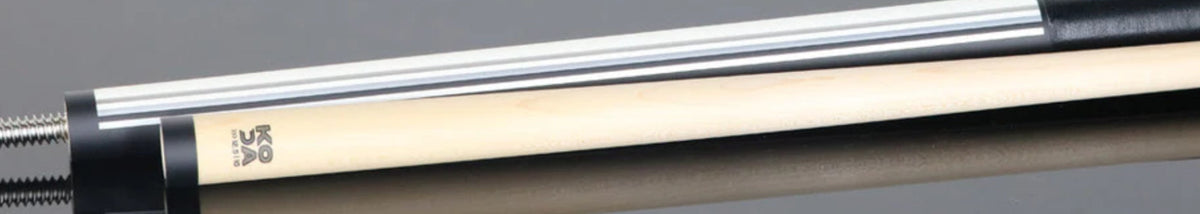 KODA KD29WH Pool Cue 29 Inch Maple Shaft 12.5mm Triangle Tip Black White