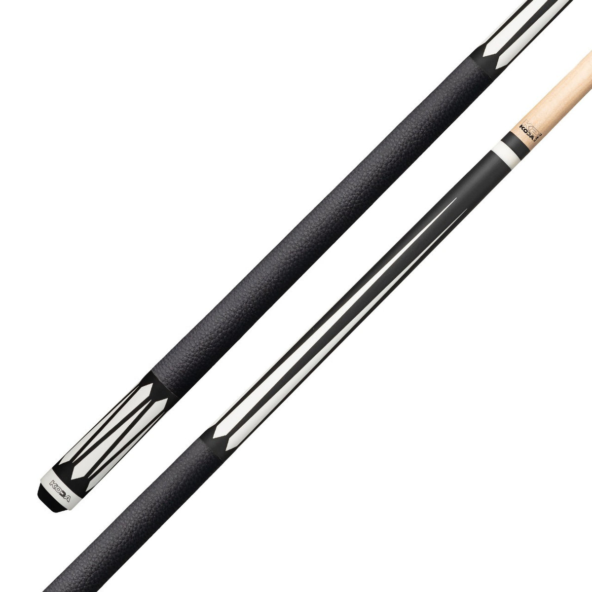 K2 Pool Cue KL191 Matte Black and White Floating Design W/ K2 LD 12.5MM Shaft!