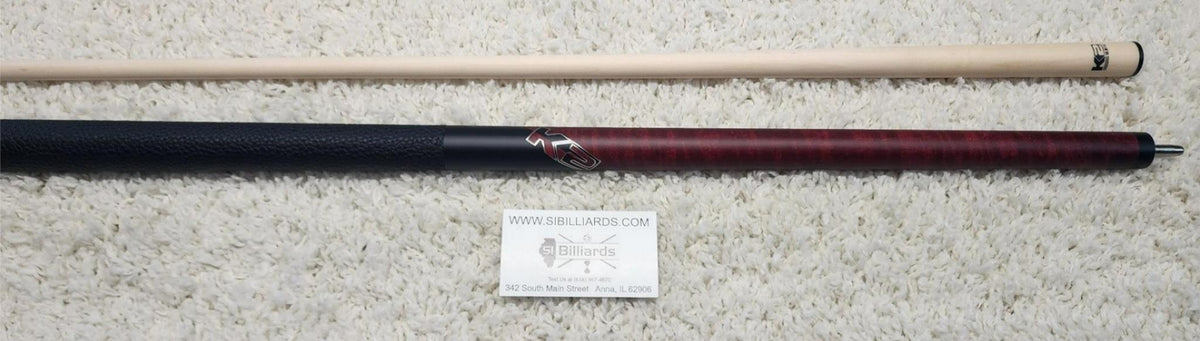 K2 Pool Cue KLCRD Red w/ Leather Wrap Play Cue w/ Low Deflection 12.5MM Shaft