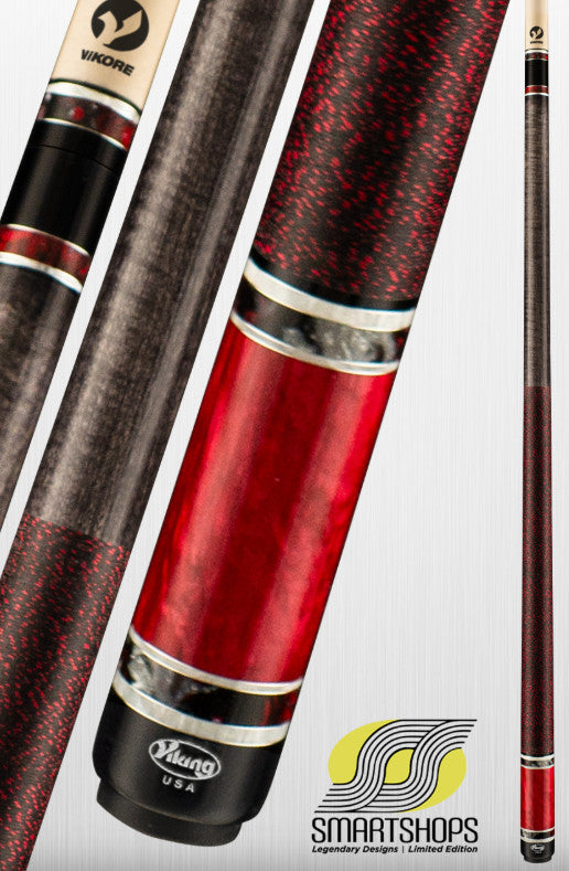 Viking Cues July SS-0726B Smart Shops Pool Cue! Premium Curly Maple w/ Red Pearl