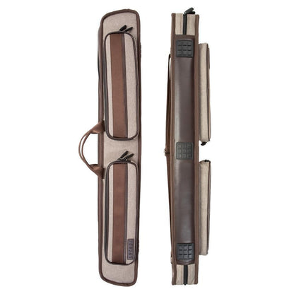 Lucasi DUO 2x4 Soft Pool Cue Case - Brown Leather, Free Shipping USA